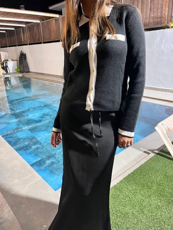 ⁦חצאית טליה שחור⁩ – תמונה ⁦2⁩